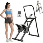 Stepper d'escalier pliable r�glables - qk7906 noir - appareil de sport a domicile avec ecran lcd, entra�nement ...