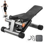 Stepper pour exercices fitness a domicile, mini stepper dappartement hydraulique avec bandes de rsistance, ...
