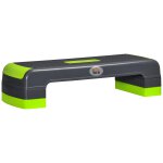 Stepper fitness aerobic hauteur reglable surface antiderapante dim. 78l x 28l x 10 / 15 / 20h cm pp noir ...