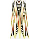 Sticker autocollants d�coratifs drapeau a damier rouge, table 48 x 17. 5 cm