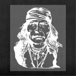 Sticker autocollant prdcoup geronimo, blanc, 10 x 12 cm