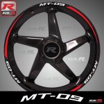 Stickers de jantes yamaha mt - 09 blanc / rouge - pack complet pour 2 roues Stickers de jantes yamaha mt - 09 blanc / rouge - pack complet pour 2 roues