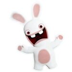 Sticker lapins cretins exterieur taille l - 40x30cm