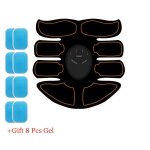 Stimulateur musculaire electrique sans fil ems, masseur abdominal anti - cellulite, entraneur abs, patch ...