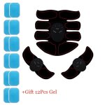 Stimulateur musculaire electrique sans fil ems, masseur abdominal anti - cellulite, entraneur abs, patch ...