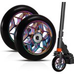 Stunt lot de 2 roues de trottinette 110mm avec roulement abec - 9, durabilit epaisse, pvc, pour tous ...