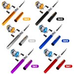 Stylo de poche télescopique pour canne a pêche, ensemble d'accessoires, mini canne Stylo de poche télescopique pour canne a pêche, ensemble d'accessoires, mini canne