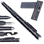 Stylo tactique portable en alliage d'aluminium 160x13mm, lampe torche, ouvre - bouteille, sécurité et ... Stylo tactique portable en alliage d'aluminium 160x13mm, lampe torche, ouvre - bouteille, sécurité et ...