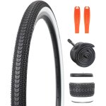 Subzonal - lot de 1 / 2 pneus de v�lo vtt 26 x 1, 75  + chambre a air 26 x 1, 75 / 2, 125  + 2 d�monte ...