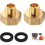 Subzonal - lot de 2 adaptateur de gaz, adaptateurs de bouteille de gaz 1 / 2 droite vers 1 / 4, raccord ...