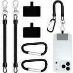 Subzonal - 2 cordon anti - vol pour t�l�phone spiral�, cordon a ressort avec 2 patchs pour t�l�phones ...