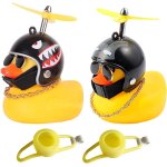Subzonal - 2 pi�ces canard en plastique, klaxon velo, accessoire velo, ornements de voiture, avec sangles ...