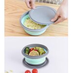 Subzonal - lot de 3 bols pliables avec couvercle - pour le camping, la randonn�e, la cuisine, l'�cole ...