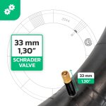 Subzonal - chambre a air 20x4 avec valve droite schrader (x2) - compatible avec fat bike / v�lo vtt / ...