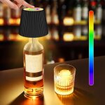 Subzonal - lampe de bouteille led sans fil, lampe de table a commande tactile rgb, rechargeable par usb ...