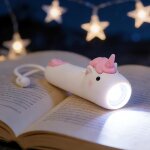 Subzonal - lampe torche enfant led rechargeable usb - c, lampe de poche enfant licorne rose avec dragonne, ...