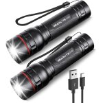 Subzonal - lampe torche led rechargeable 2 pi�ces, 2000 lumens lampe de poche rechargeable avec 3 modes, ...