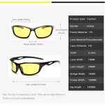 Subzonal - lunettes jaune conduite de nuit pour homme femme, lunettes de soleil sport polarises verre ...