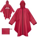Subzonal - poncho de pluie imperm�able - fermeture eclair - capuche et manches - veste de pluie longue ...