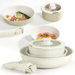 Subzonal - set de casseroles, po�le en c�ramique avec poign�e amovible, casseroles antiadh�sives, vaisselle ...