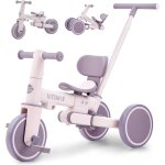 Subzonal - tricycle b�b� evolutif 5 en 1, v�los pour enfants de 1 a 5 ans avec barre de pouss�e pour ...
