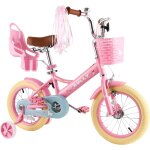 Subzonal - vlo enfant 12 14 16 pouces pour filles de 2 a 7 ans avec roulettes stabilisatrices, frein ...