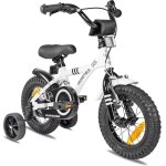 Subzonal - velo enfant 3 ans garcon v�lo fille 12 pouces a roulette pour 3 a 5 ans - bmx en blanc