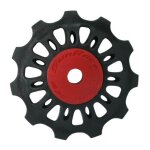 Sunrace jocky ensemble de plateau en plastique noir / rouge 11 dents