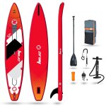 Sup paddle gonflable rapid 12'6 zray dropstitch + fibre carbone pack complet max 160kg - 300l - 381x76x15cm ...