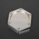 Support alu vignette assurance hexagonal argent mad pour moto scooter quad neuf