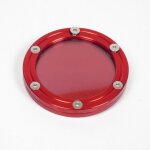 Support alu vignette d'assurance rond rouge mad pour moto scooter quad neuf