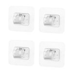 Support autocollant pour tringle a rideau, paquet de 4