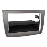 Support autoradio 1din alfa romeo mito 08 - 13 argent brillant - avec vide poche