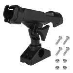 Support de canne pour bateau de p�che, r�glable, rotatif a 360 degr�s, pour kayak