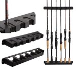 Support de canne a p�che a 6 tiges, support mural de stockage de canne a p�che, organisateur de canne, ...