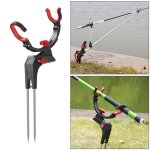 Support de canne a p�che t�lescopique pliable en acier inoxydable, support d'ext�rieur r�glable pour ...