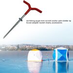 Supports de canne a pche sur glace, tarires de glace robustes, en acier haute rsistance, piquets de ...