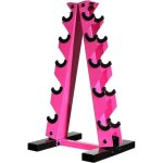 Support d�halt�res acier 5 niveaux type a pour salle de sport a domicile rose, rack rangement compact ...