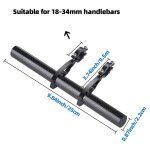 Support d'extension de guidon de v�lo de 25cm, barre de montage de phare de v�lo, support d'ordinateur, ...