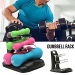 Support d'haltres multifonctionnel a trois niveaux, portable et stable, accessoires pour usage domestique ...