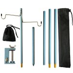 Support de lampe suspendu de tente en alliage d'aluminium, multifonctionnel, camping en plein air, pique ...