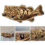 Support mural pour canne a pêche, 1 pièce, support mural en bois a grande bouche, support de rangement ... Support mural pour canne a pêche, 1 pièce, support mural en bois a grande bouche, support de rangement ...