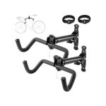 Support mural v�lo r�glable lot de 2 crochet de rangement pliable et t�lescopique en acier pour garage ...