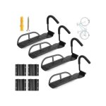 Support mural v�lo vertical porte - v�lo robuste en acier avec crochet caoutchouc anti - rayure et cale ...