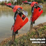 Support de p�che automatique a double ressort, outil d'ext�rieur, supports de canne a p�che en acier ...