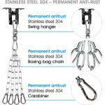 Support plafond pour sac de frappe avec chane pivotant a 360 pour muay thai, mma - equipement d'entranement ...