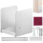 Support poteau bois - vevor - 149x143x160 mm, 15, 5 kg, acier inoxydable, avec accessoire, pour rambarde, ...