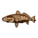 Support de rangement mural en bois a grande bouche, support de canne a pche en forme de poisson, facile ...