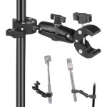 Support de serrage double pour moto, vélo, barres transversales, parapluie, bureau, support d'éclairage, ... Support de serrage double pour moto, vélo, barres transversales, parapluie, bureau, support d'éclairage, ...
