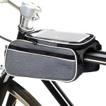 Support smartphone v�lo etanche avec sacoche cadre gris